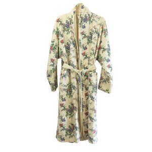 Victorias Secret Floral Terry Robe 100% Cotton Cottagecore 80s 90s Grandma Robe